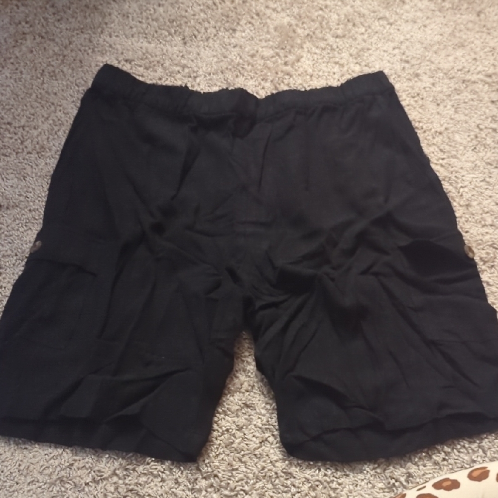 Susan Graver Black Pull-On Bermuda Shorts